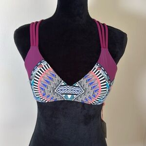 Red Carter Tribal‎ Daze Bikini Top Only Medium